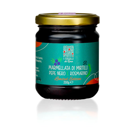 MARMELLATA DI MIRTILLI, PEPE NERO E ROSMARINO