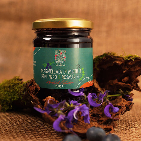 MARMELLATA DI MIRTILLI, PEPE NERO E ROSMARINO